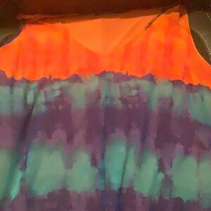 Vibrant Multicolor Tie-Dye Sleeveless Top